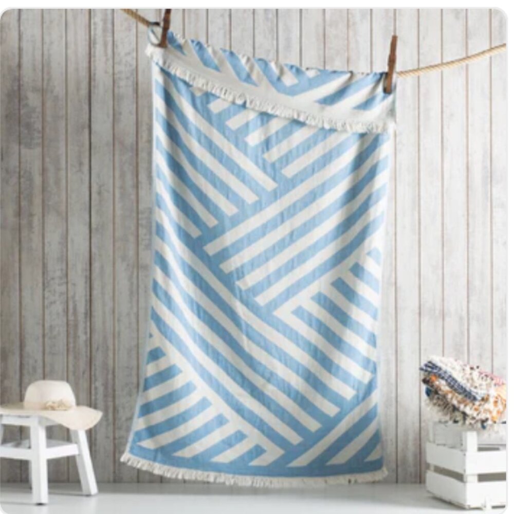 Kikoya - Harmony of Yarn Turkish Beach Towels Cotton 35x70" Pool Bath Bl…